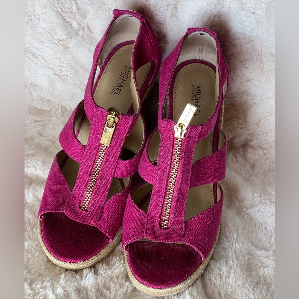 Hot pink MK wedges